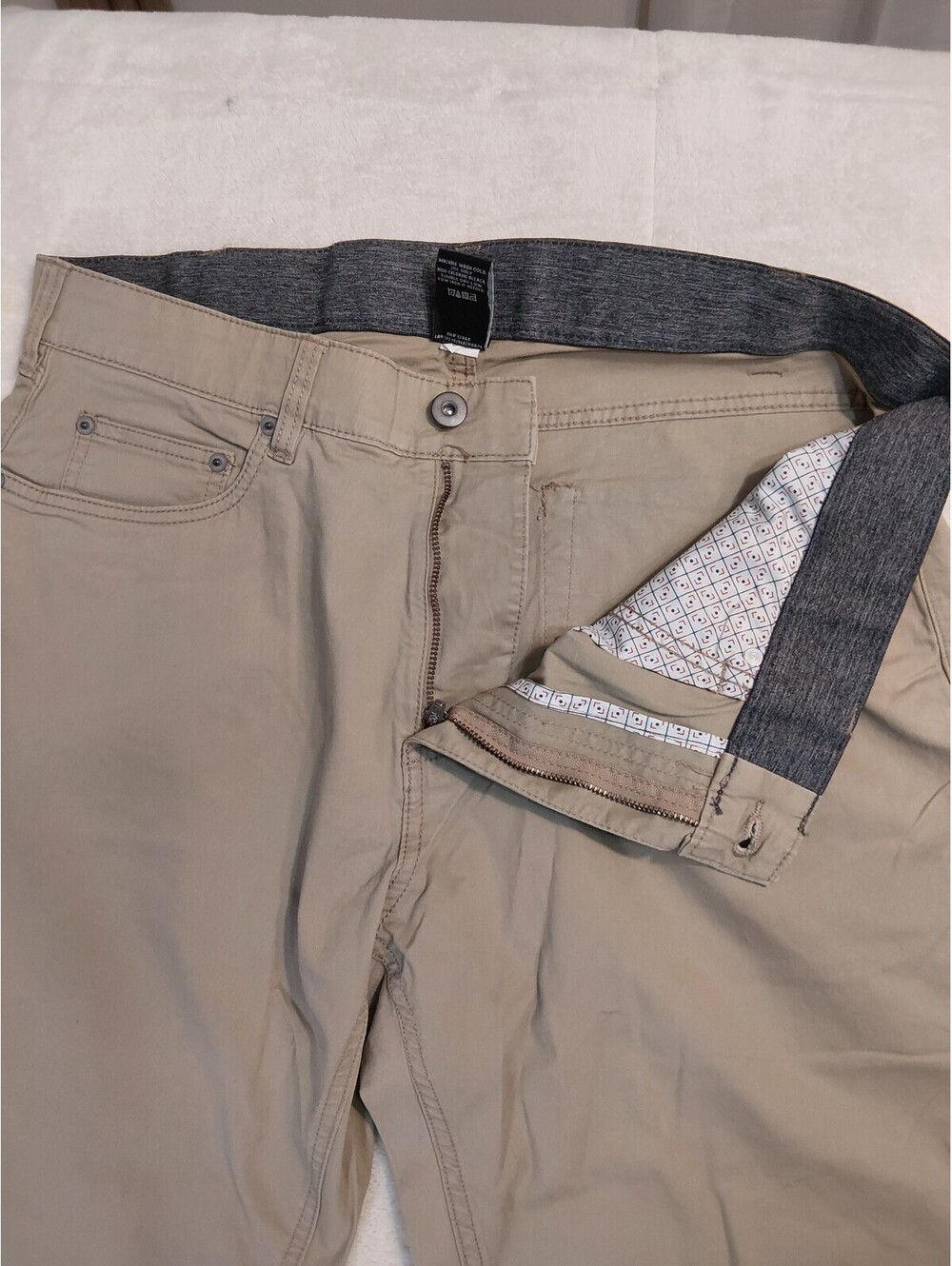 Members Mark Men's Mason Straight Fit S-Pocket Khaki Pants 34x32. 0053